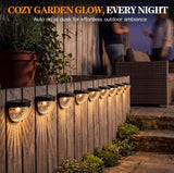 Solar Garden Lights 8 Pack Black Magnetic outdoor light 6