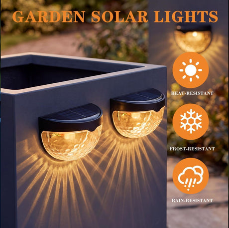 Solar Magnetic Wall Light Warm White White 4 Pack
