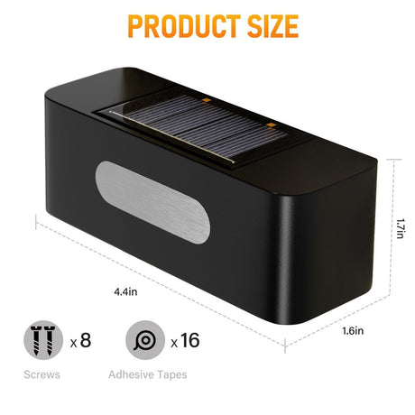 Solar Up Down Wall Light White 2 Pack