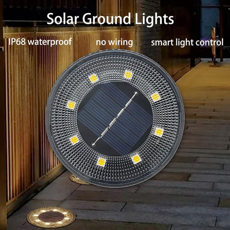 Solar In Ground Lights, Warm White 4 Pack