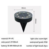 Solar In Ground Lights, White 4 Pack