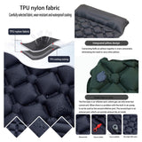 Chephren Sleeping Pad, Ultralight TPU Inflatable with Foot Pump, Dark Blue