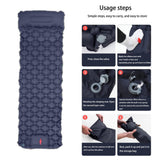Chephren Sleeping Pad, Ultralight TPU Inflatable with Foot Pump, Dark Blue