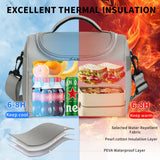 Tanja Insulated Lunch Bag, Adjustable Strap Cooler Tote, 8L, Grey