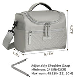 Tanja Insulated Lunch Bag, Adjustable Strap Cooler Tote, 8L, Grey