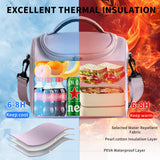 Tanja Insulated Lunch Bag, Adjustable Strap Cooler Tote, 8L, Purple