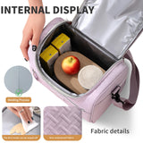 Tanja Insulated Lunch Bag, Adjustable Strap Cooler Tote, 8L, Purple