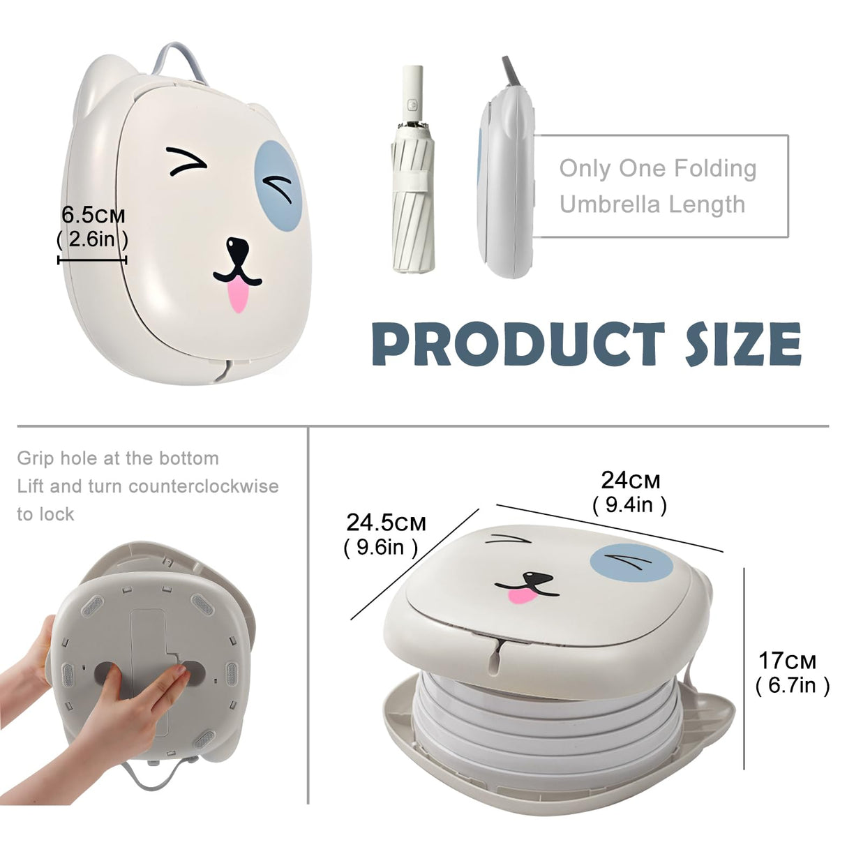 Folding Travel Potty for Toddlers, Grey - view 2