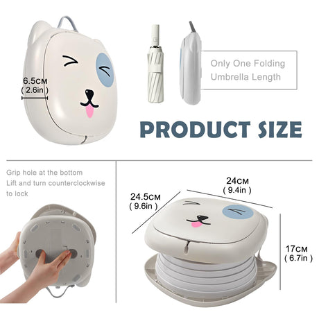 Folding Travel Potty for Toddlers, Grey - view 2