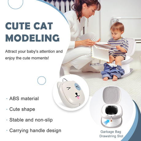 Folding Travel Potty for Toddlers, Grey - view 6