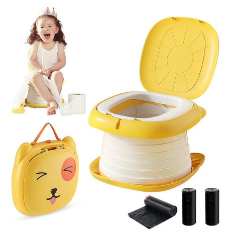 Folding Travel Potty for Toddlers, Yellow - view 1