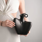 Foligno Human Form Vase Set, Black and White, 2pcs