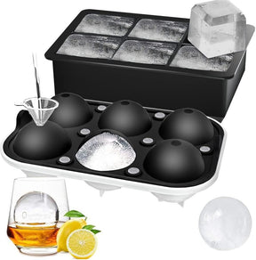 Zufre black silicone sphere and square ice mould set