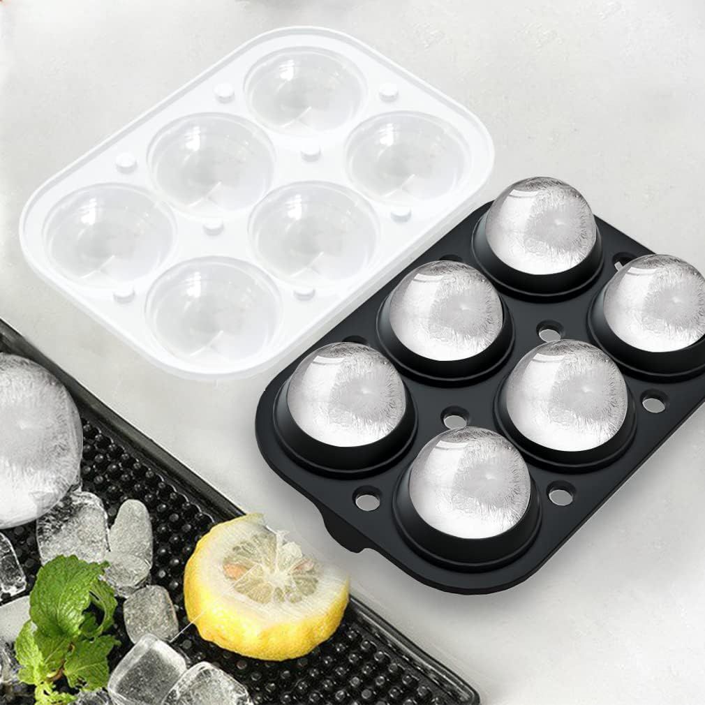 Zufre Silicone Ice Mould Set, Sphere and Square, 2pcs, Black
