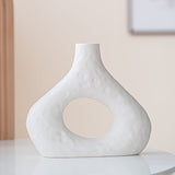 Trevi Ceramic Vase Set, White, 2pcs