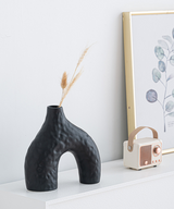 Trevi Ceramic Vase Set, Black, 2pcs