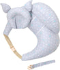 Grey multipurpose nursing pillow with adjustable waist strap