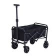 Folding camp wagon with retractable handle and sturdy wheels for outdoor trips