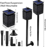 Solar Garden Stake Lights Floral Pattern 12 LED Outdoor Decorative 4 Pack — Allure Home Collections
