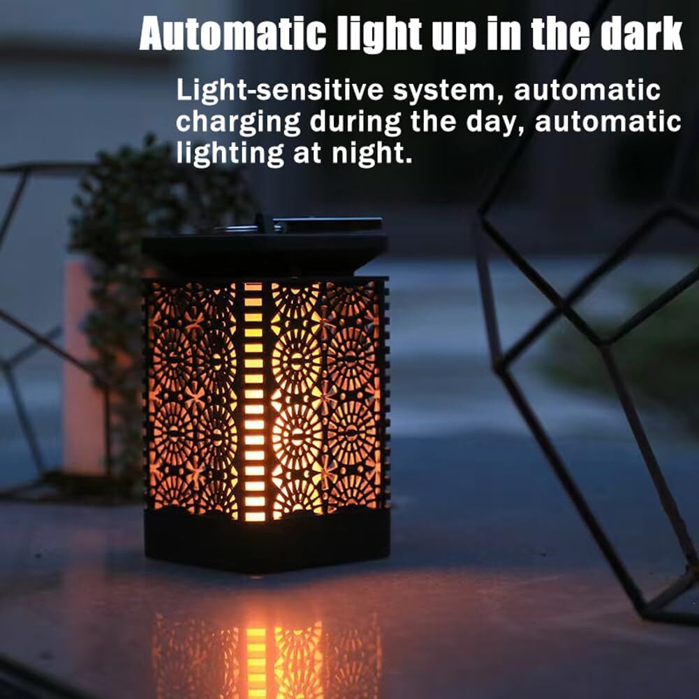 Solar Garden Stake Lights Floral Pattern 12 LED Outdoor Decorative 4 Pack — Allure Home Collections