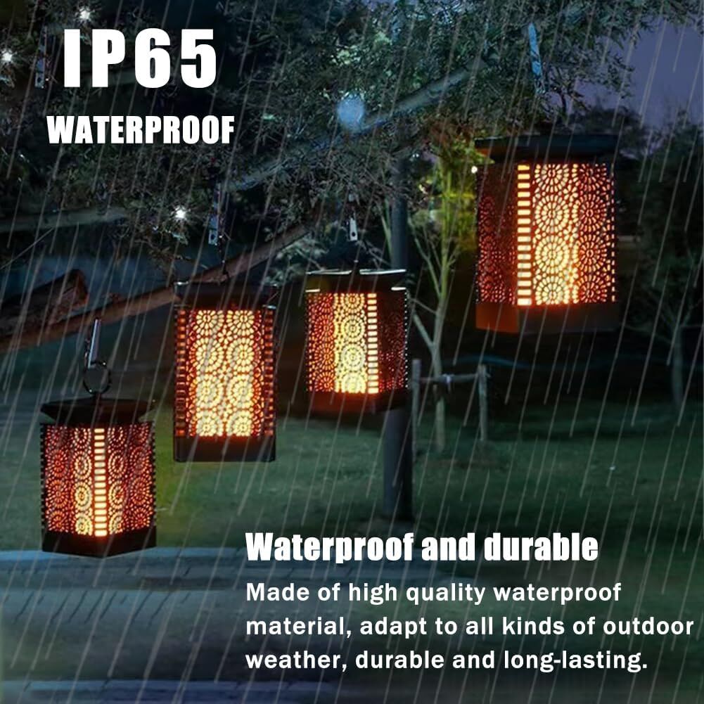 Solar Garden Stake Lights Floral Pattern 12 LED Outdoor Decorative 4 Pack — Allure Home Collections