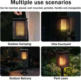 Solar Garden Stake Lights Floral Pattern 12 LED Outdoor Decorative 4 Pack — Allure Home Collections