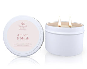 Amber & Musk Soy Candle Tin 165g