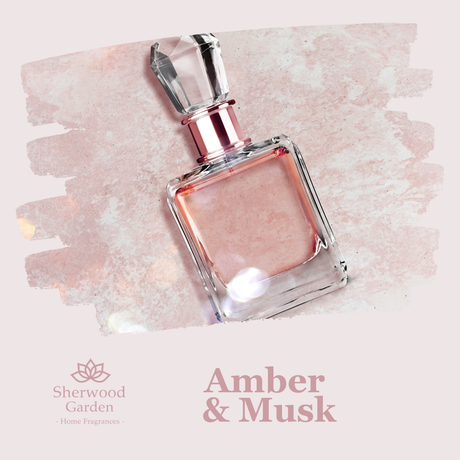 Amber & Musk Soy Candle Tin 165g label detail