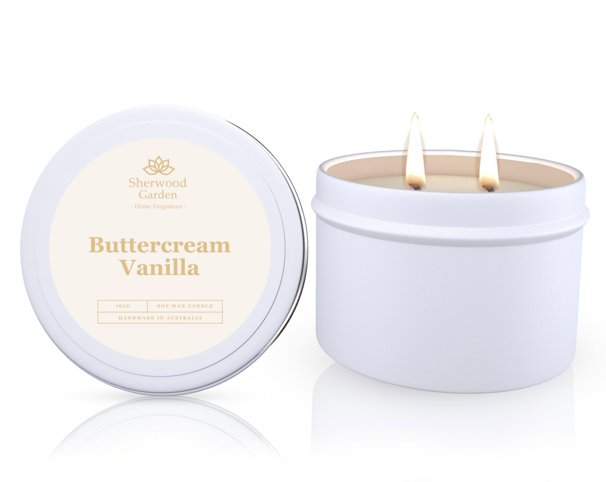 Soy Candle Tin 165g — Hand-Poured Scented Candles in 28 Fragrances — Allure Home Collections