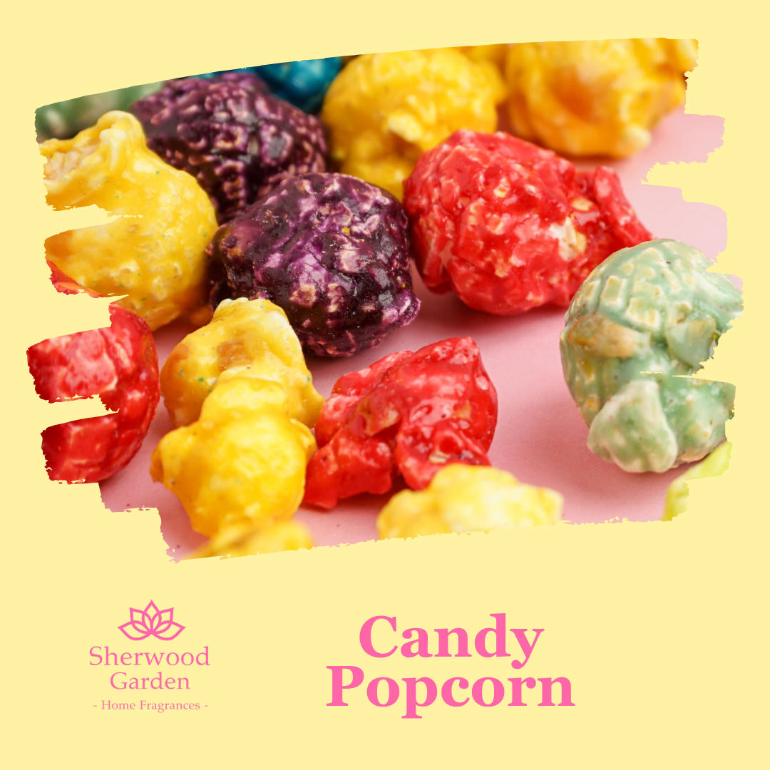 Candy Popcorn Soy Candle Tin 165g label detail