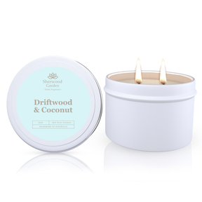 Driftwood & Coconut Soy Candle Tin 165g
