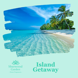 Island Getaway Soy Candle Tin 165g label detail