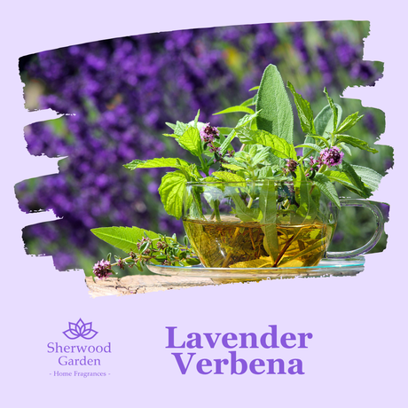 Lavender Verbena Soy Candle Tin 165g label detail