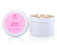 Mixed Berries soy candle in a tin