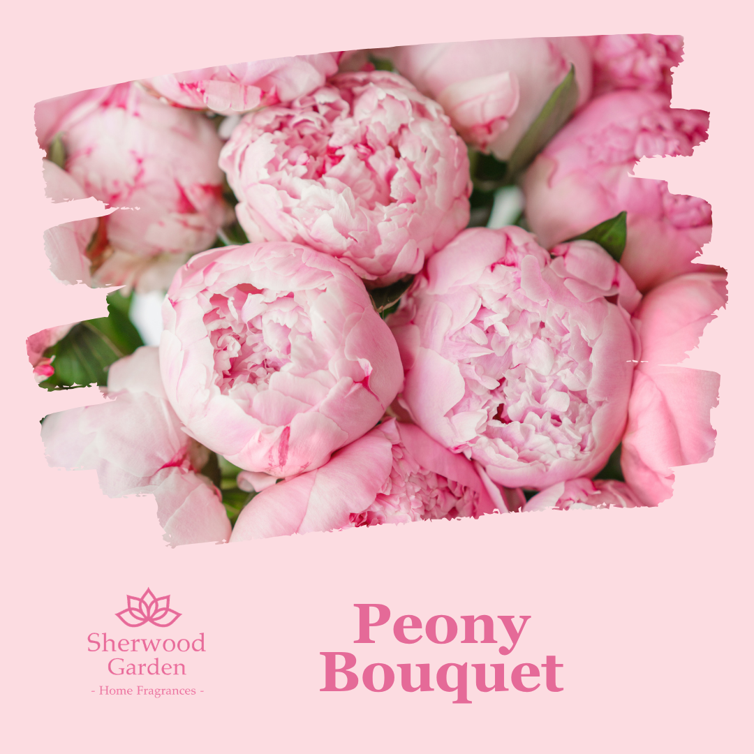 Peony Bouquet Soy Candle Tin 165g label detail