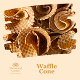 Waffle Cone Soy Candle Tin 165g label detail