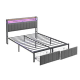 Sutri Double Storage Bed Frame, Grey
