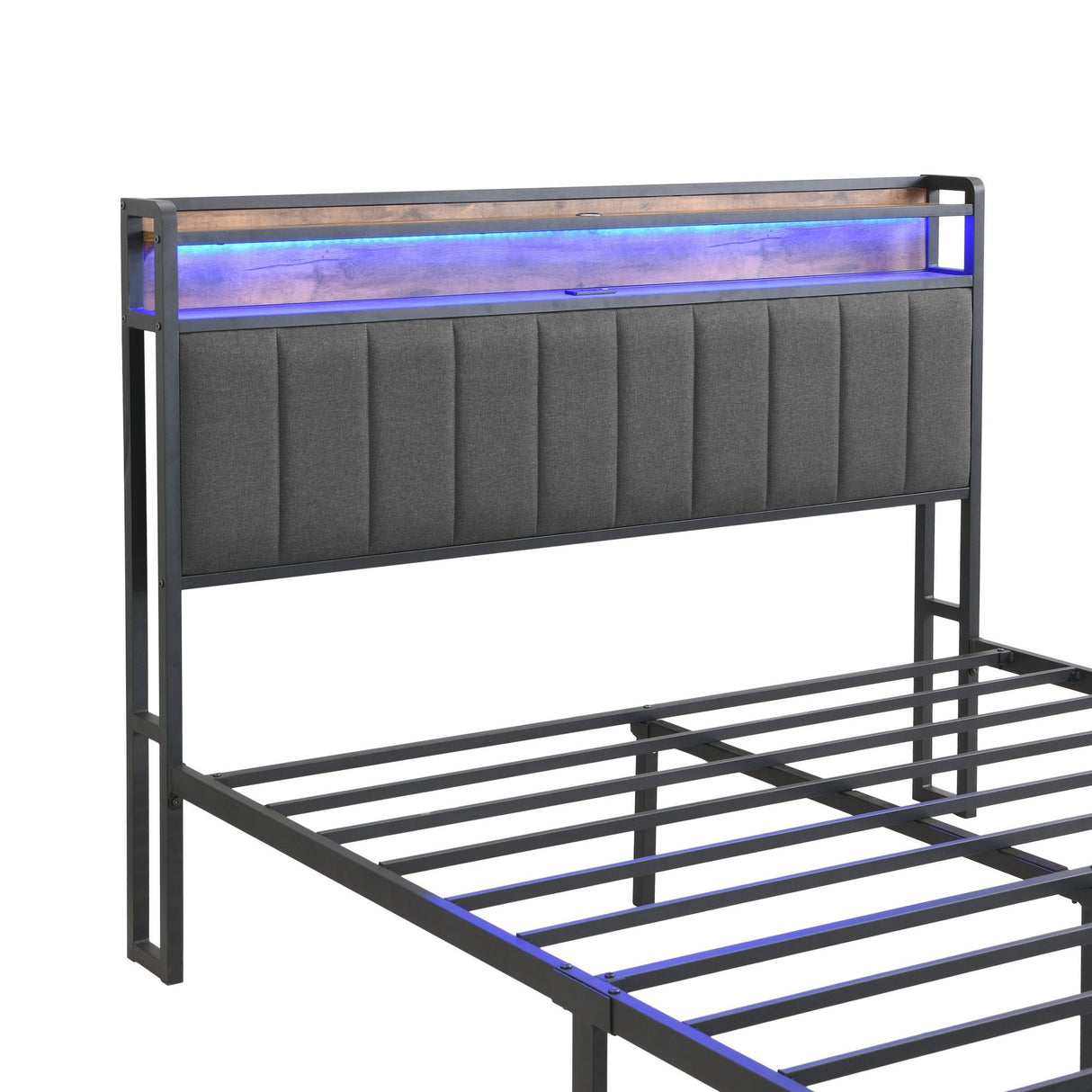 Sutri Double Storage Bed Frame, Grey