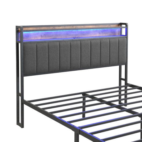 Sutri Double Storage Bed Frame, Grey