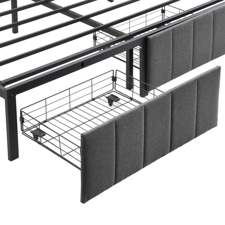 Sutri Double Storage Bed Frame, Grey
