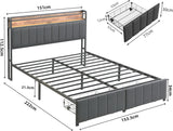 Sutri Queen Storage Bed Frame, Grey