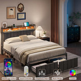 Sutri Queen Storage Bed Frame, Grey