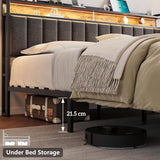 Sutri Queen Storage Bed Frame, Grey