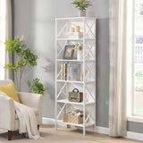 Nailsworth 6 Tier Bookshelf, White