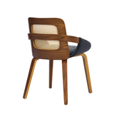 Greenock black rattan back dining chair in a modern dining room