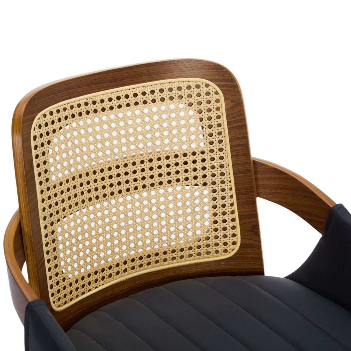Greenock black rattan back dining chair in a modern dining room