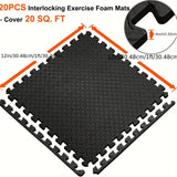 Mendocino Interlocking EVA Fitness Mat, 30cm x 30cm, 20pcs