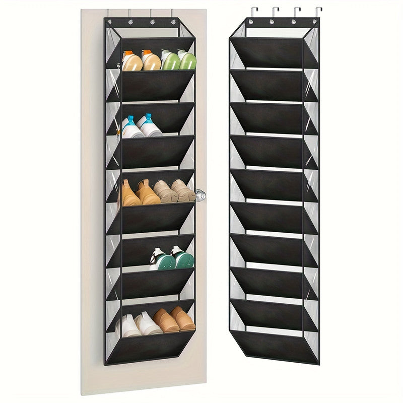 Tatyoon Over the Door Shoe Organiser, Black 20 Pairs