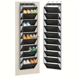 Tatyoon Over the Door Shoe Organiser, Black 20 Pairs