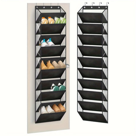 Tatyoon Over the Door Shoe Organiser, Black 20 Pairs